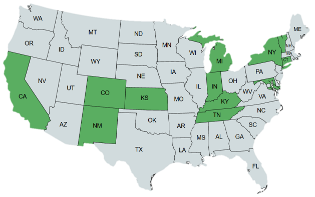 United States regional market entry map
